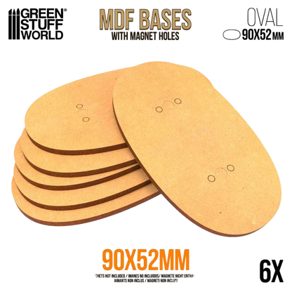 Green Stuff World MDF Bases - AOS Oval 90x52mm 9199