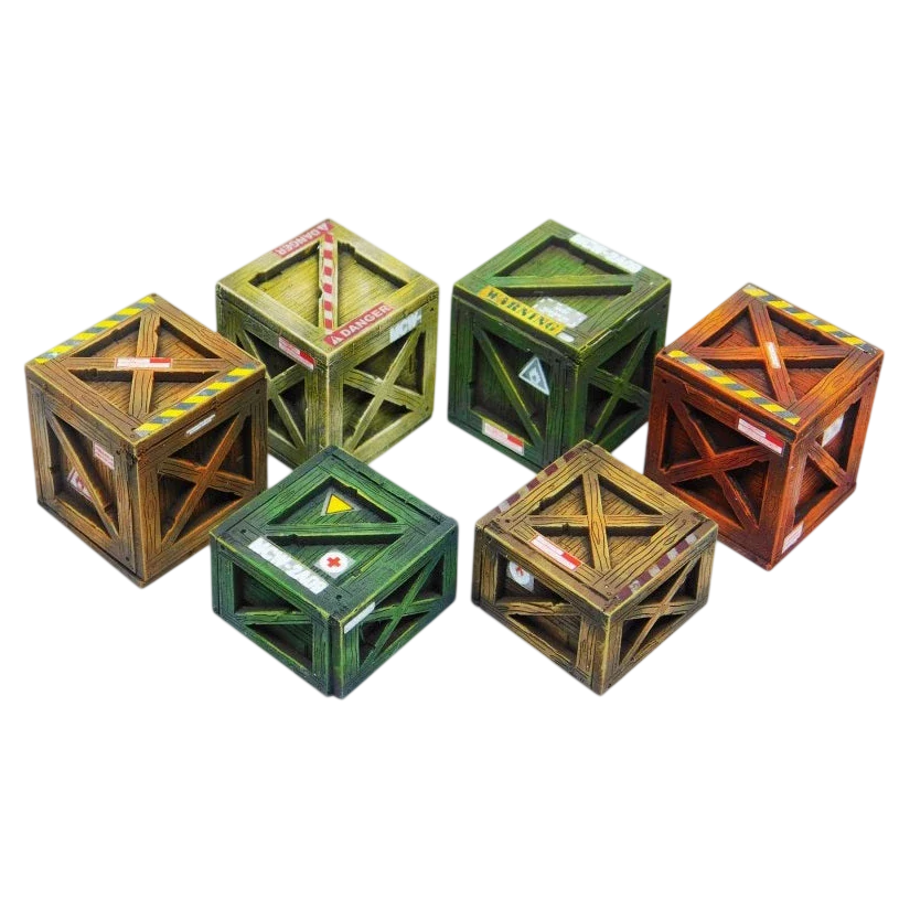 Green Stuff World MDF Boxes for Models and Miniatures – Classic Wood Crates 10298