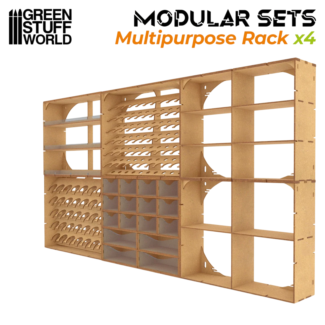 Green Stuff World MDF Multipurpose Rack x4