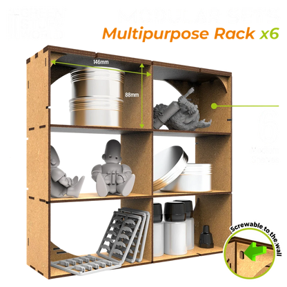 Green Stuff World MDF Multipurpose Rack x6