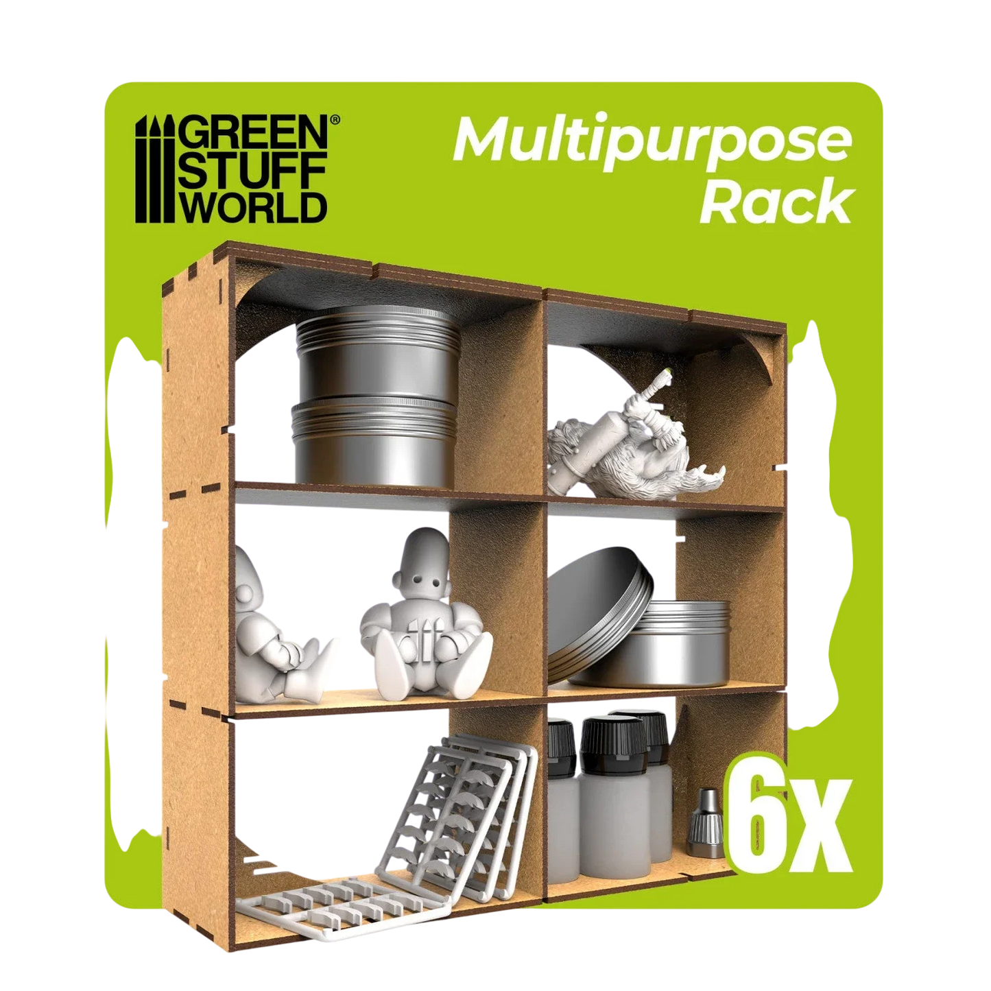 Green Stuff World MDF Multipurpose Rack x6