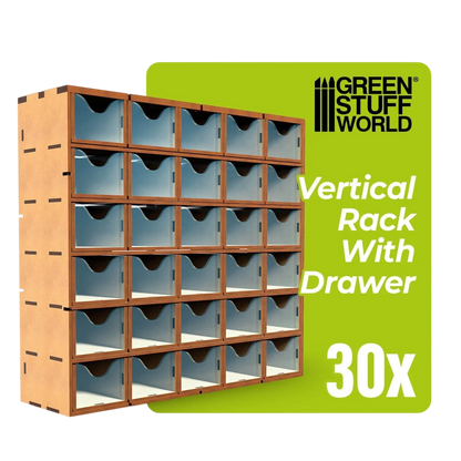 Green Stuff World MDF Vertical rack with 30 Drawers