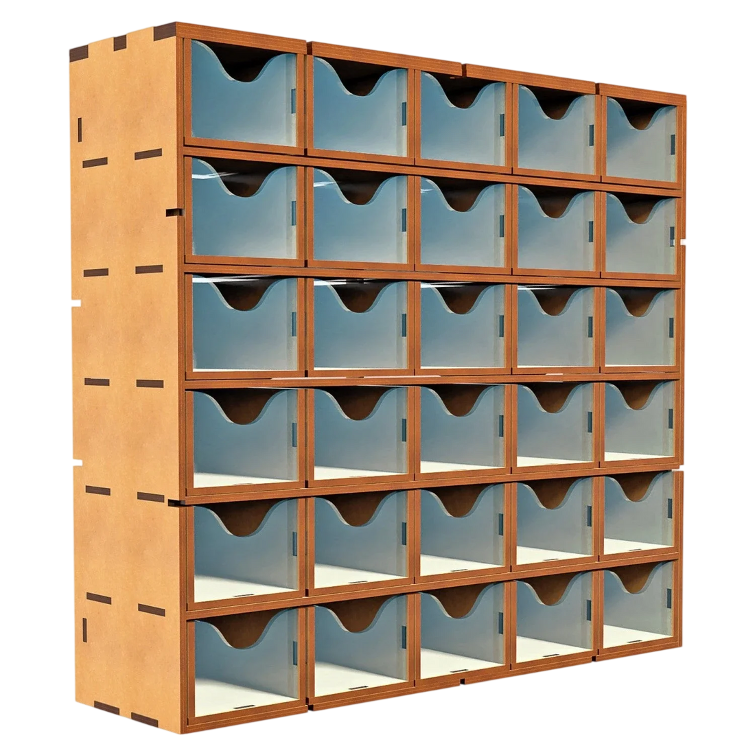 Green Stuff World MDF Vertical rack with 30 Drawers