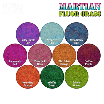 Green Stuff World Martian Fluor Grass - 200ml Flocking for Basing Miniatures and Terrain