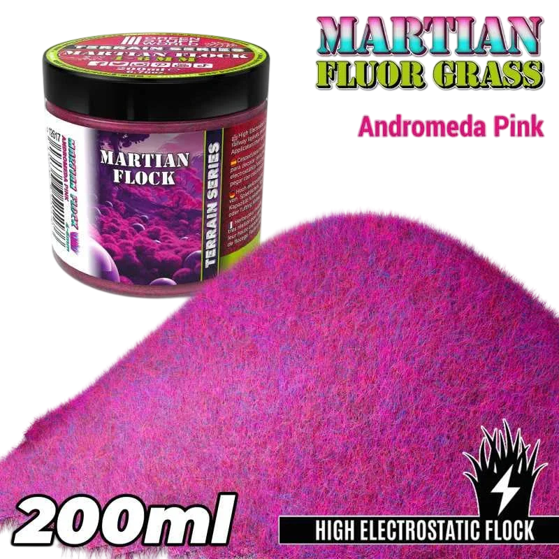 Green Stuff World Martian Fluor Grass - 200ml Flocking for Basing Miniatures and Terrain
