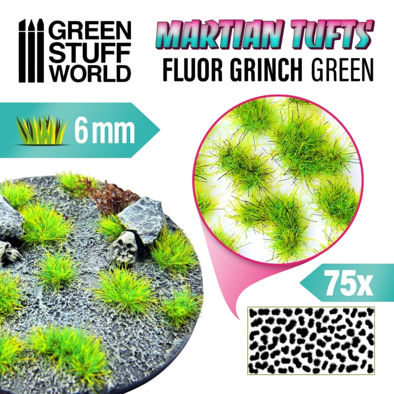 Green Stuff World Martian Fluorescent Tufts Grinch Green 10676