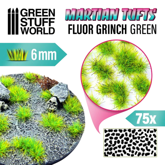 Green Stuff World Martian Fluorescent Tufts Grinch Green 10676