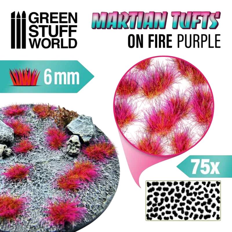 Green Stuff World Martian Fluorescent Tufts On Fire Purple 10679