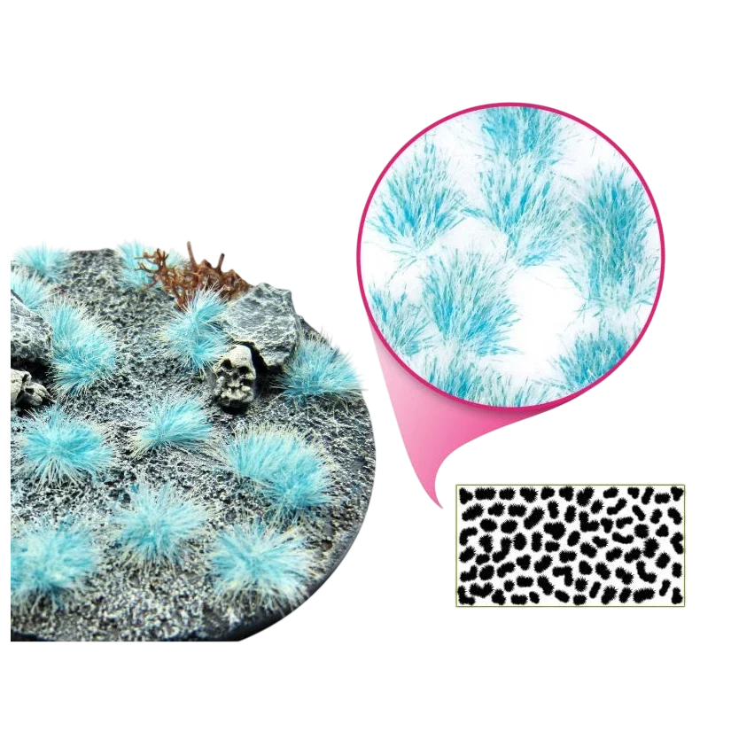 Green Stuff World Martian Tufts for Models and Miniatures – Neon Yeti Blue 6mm 10684