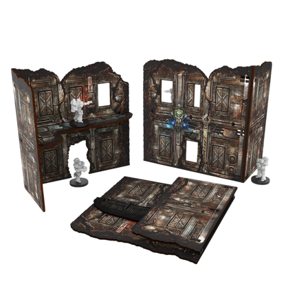 Green Stuff World Matched Play Pre-Painted Foldable Large L-shaped Ruin - Sci-fi