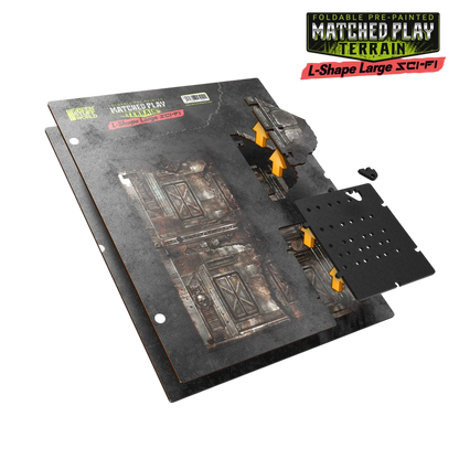 Green Stuff World Matched Play Pre-Painted Foldable Large L-shaped Ruin - Sci-fi