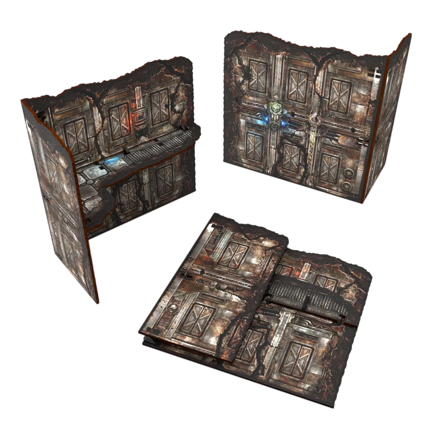 Green Stuff World Matched Play Pre-Painted Foldable Large L-shaped Ruin - Sci-fi