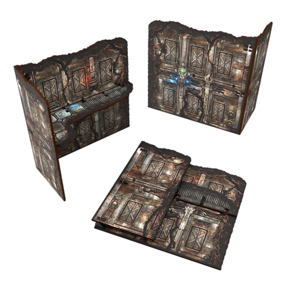 Green Stuff World Matched Play Pre-Painted Foldable Large L-shaped Ruin - Sci-fi