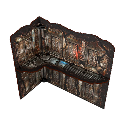 Green Stuff World Matched Play Pre-Painted Foldable Large L-shaped Ruin - Sci-fi