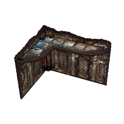 Green Stuff World Matched Play Pre-Painted Foldable Small L-shaped Ruin - Sci-fi