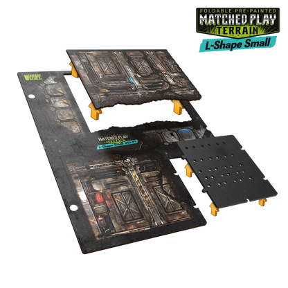 Green Stuff World Matched Play Pre-Painted Foldable Small L-shaped Ruin - Sci-fi