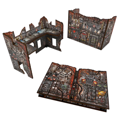 Green Stuff World Matched Play Pre-Painted Foldable U-shaped Ruin - Orks - Wargaming
