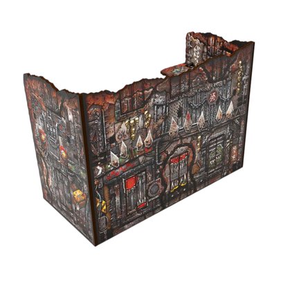 Green Stuff World Matched Play Pre-Painted Foldable U-shaped Ruin - Orks - Wargaming