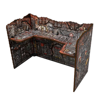 Green Stuff World Matched Play Pre-Painted Foldable U-shaped Ruin - Orks - Wargaming