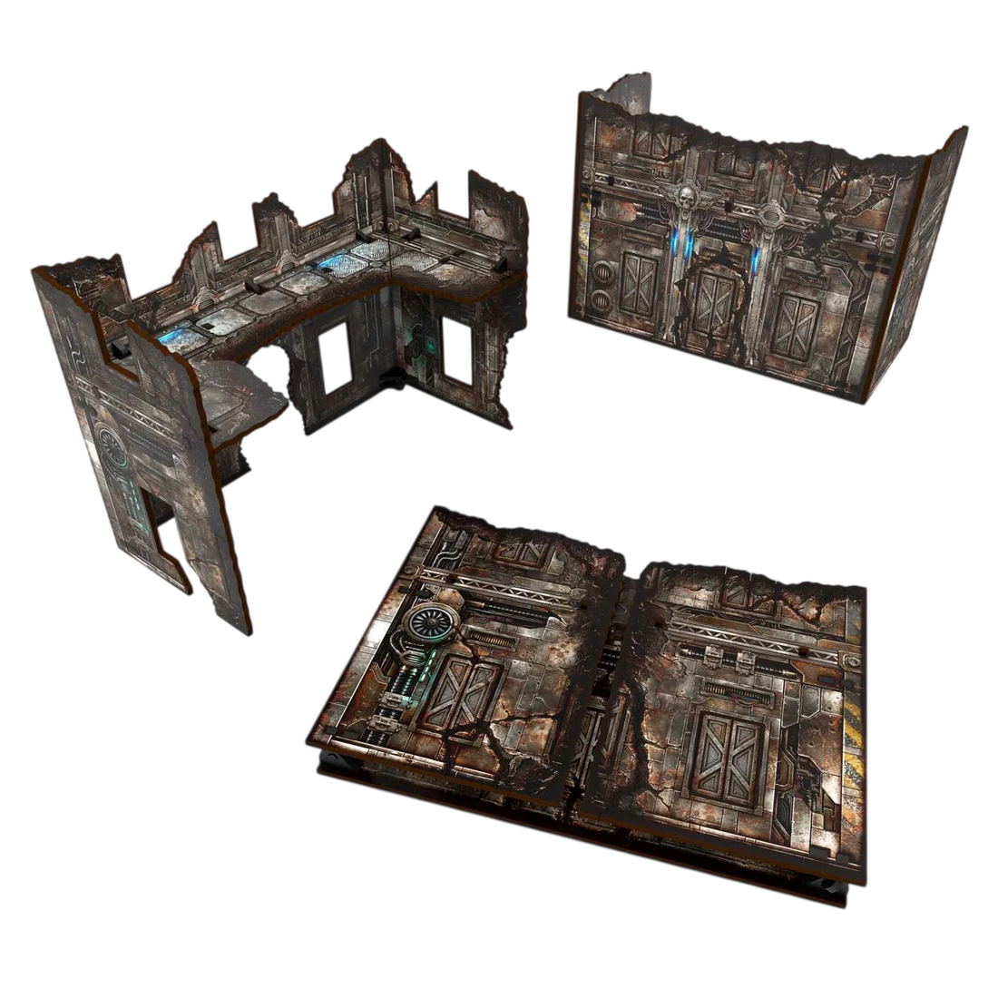Green Stuff World Matched Play Pre-Painted Foldable U-shaped Ruin - Sci-fi - Wargaming