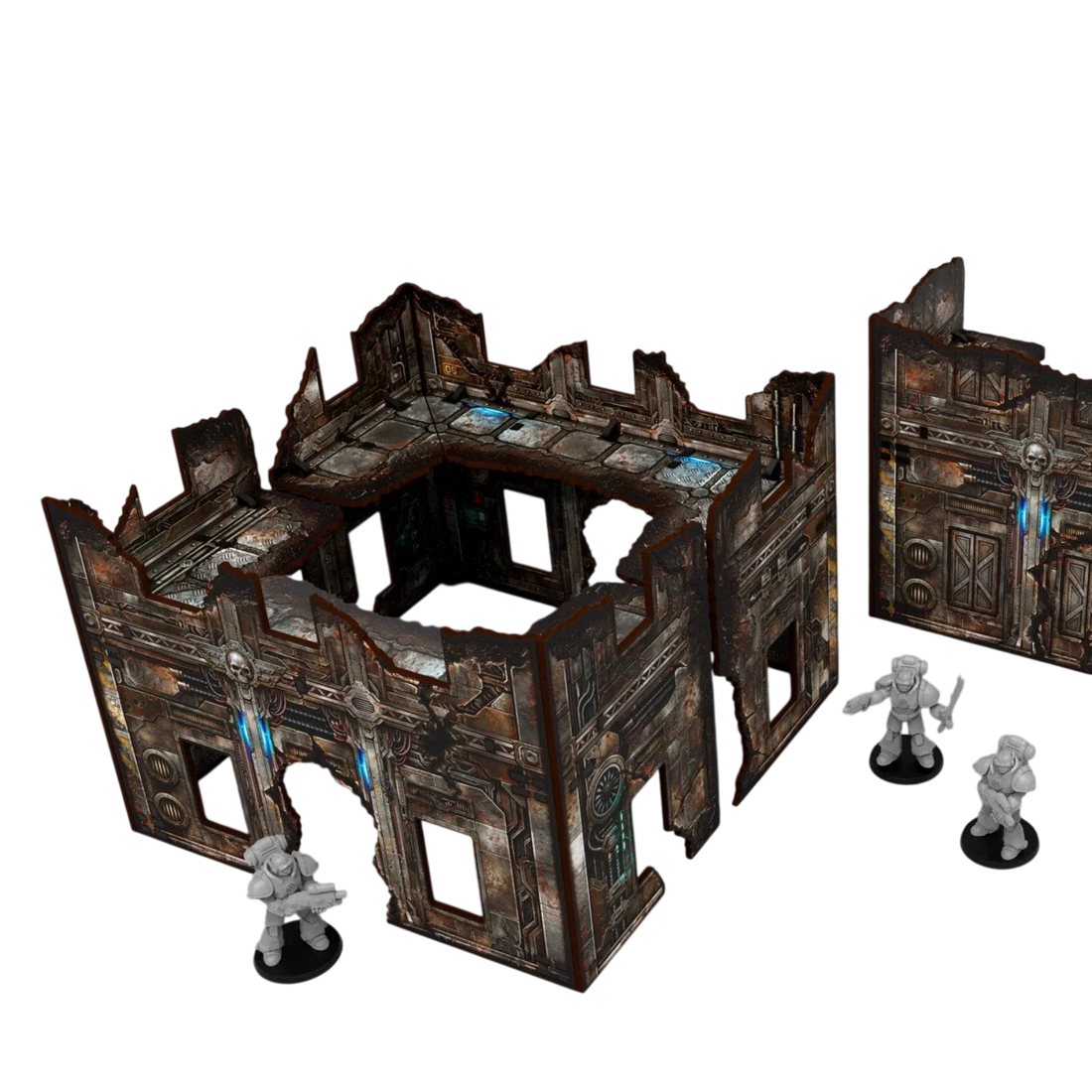 Green Stuff World Matched Play Pre-Painted Foldable U-shaped Ruin - Sci-fi - Wargaming