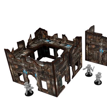 Green Stuff World Matched Play Pre-Painted Foldable U-shaped Ruin - Sci-fi - Wargaming