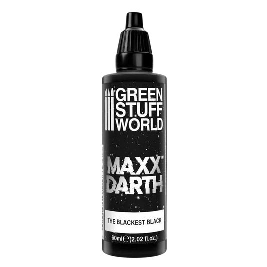 Green Stuff World Maxx Darth Black Paint 60 ml The Blackest Black Paint 98.9 Percent Light Absorption Rate