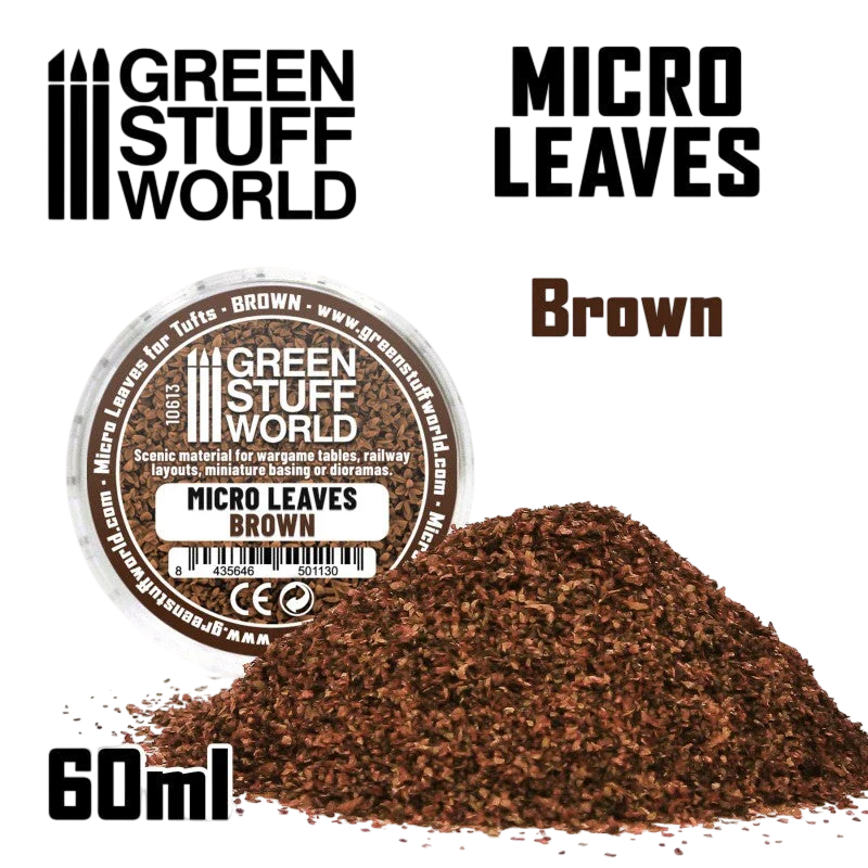 Green Stuff World– Micro Leaves - Brown Mix for Terrain 10613