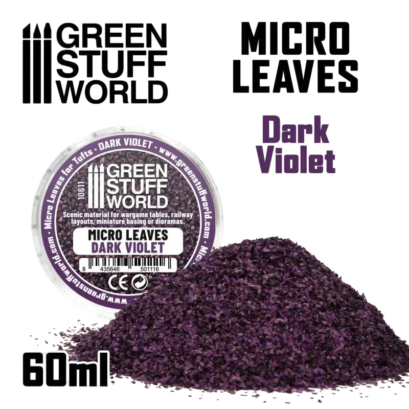 Green Stuff World Micro Leaves - Dark Violet Mix 10611