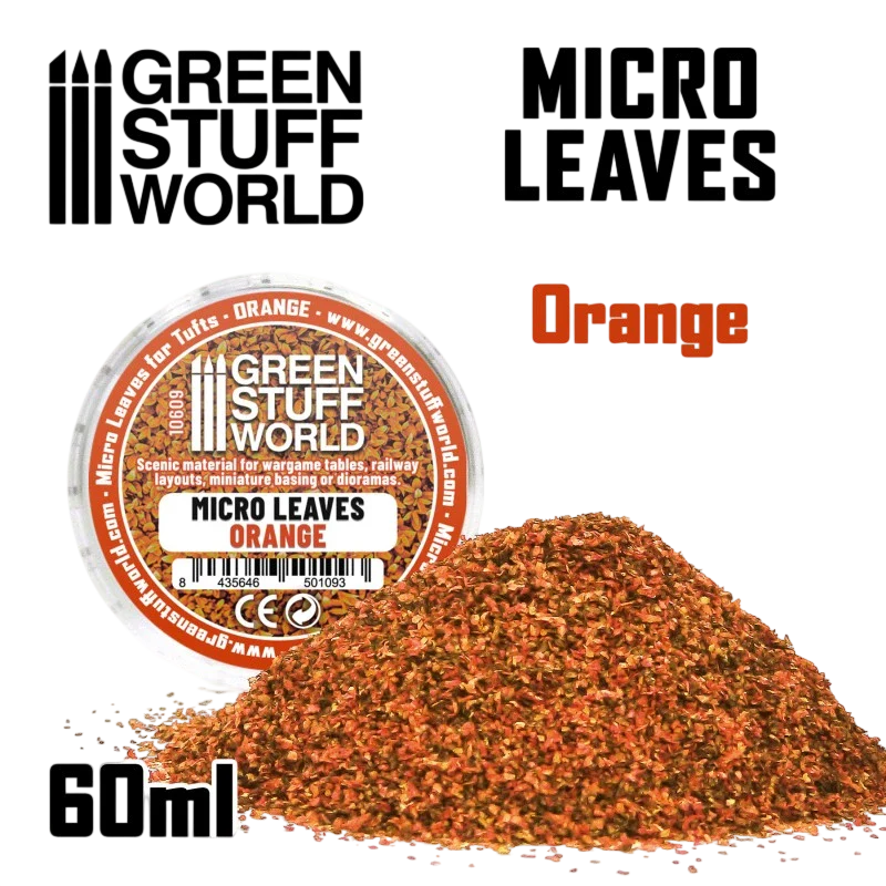 Green Stuff World– Micro Leaves - Orange mix for Terrain 10609