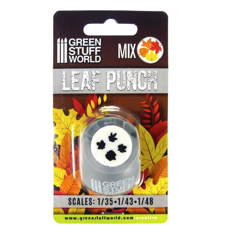 Green Stuff World Miniature Leaf Punch Gray 1300