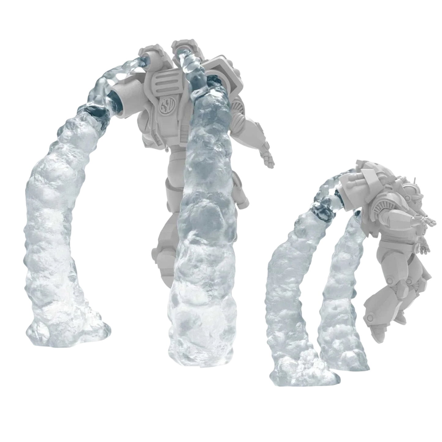 Green Stuff World Modular Clear Dual Smoke Trails for Jump Packs - Wargaming