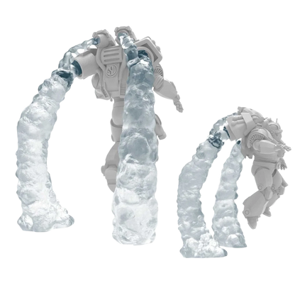 Green Stuff World Modular Clear Dual Smoke Trails for Jump Packs - Wargaming