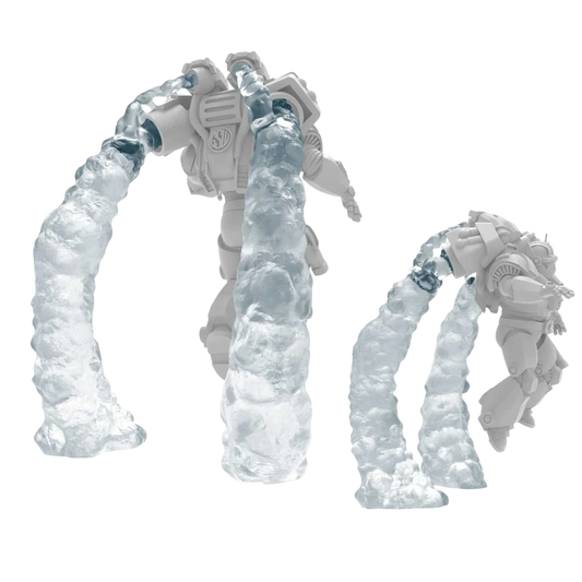 Green Stuff World Modular Clear Dual Smoke Trails for Jump Packs - Wargaming