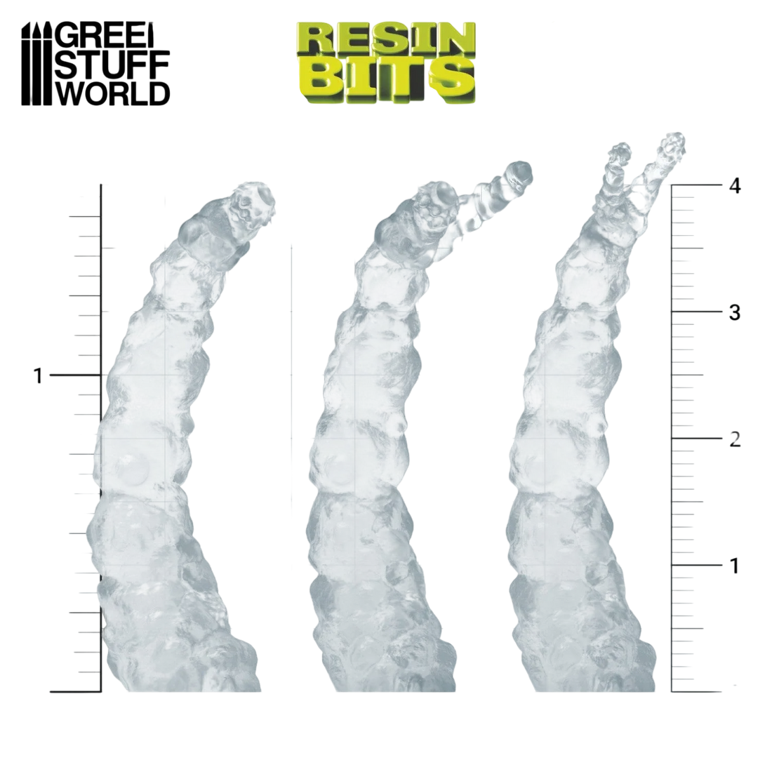 Green Stuff World Modular Clear Dual Smoke Trails for Jump Packs - Wargaming