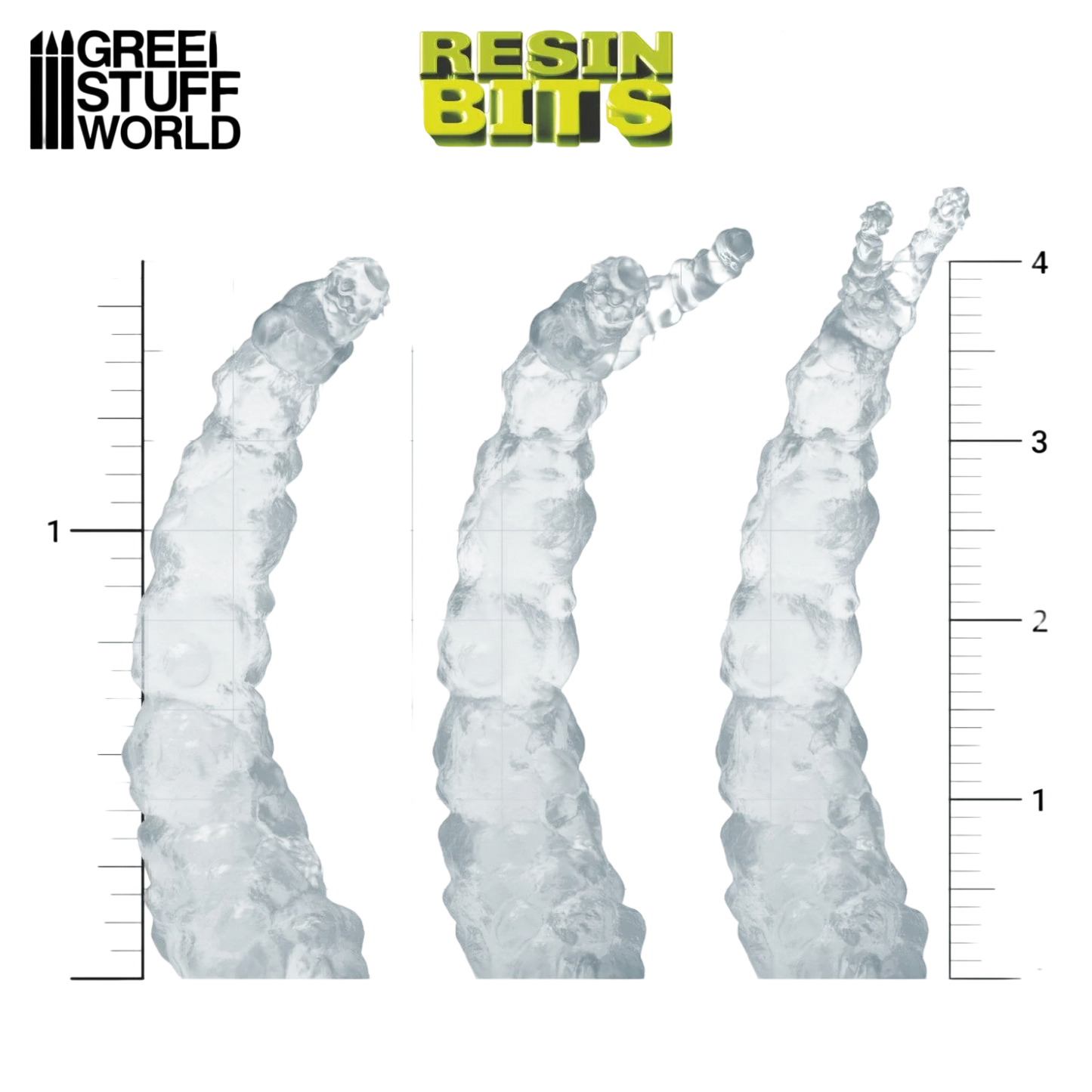 Green Stuff World Modular Clear Dual Smoke Trails for Jump Packs - Wargaming