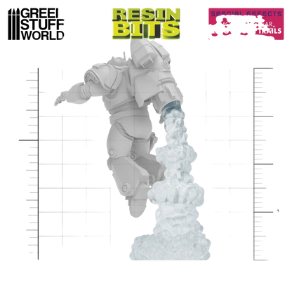 Green Stuff World Modular Clear Ring Smoke Trails for Jump Packs 1:48 - Wargaming