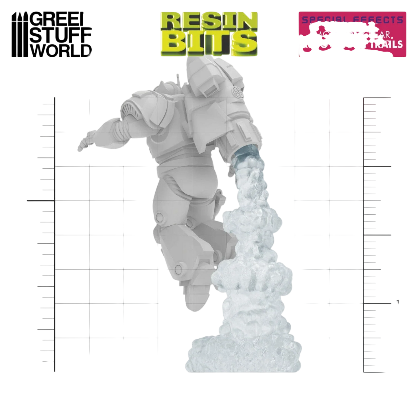 Green Stuff World Modular Clear Ring Smoke Trails for Jump Packs 1:48 - Wargaming
