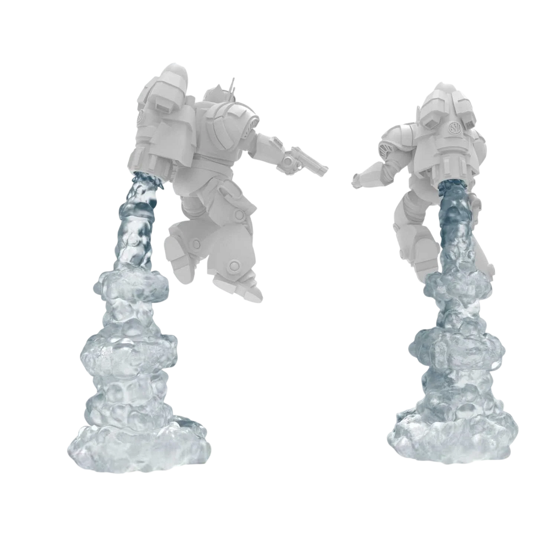 Green Stuff World Modular Clear Ring Smoke Trails for Jump Packs 1:48 - Wargaming