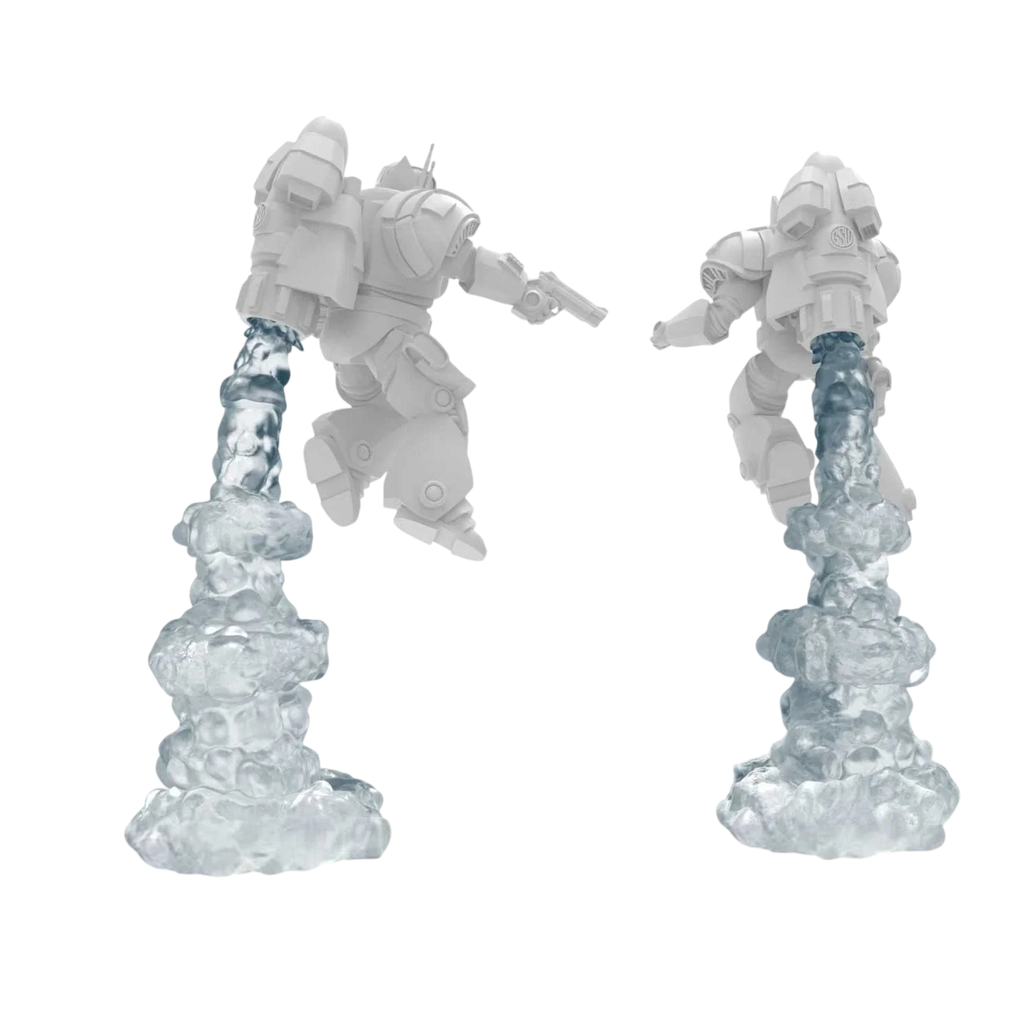 Green Stuff World Modular Clear Ring Smoke Trails for Jump Packs 1:48 - Wargaming