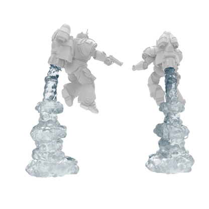 Green Stuff World Modular Clear Ring Smoke Trails for Jump Packs 1:48 - Wargaming