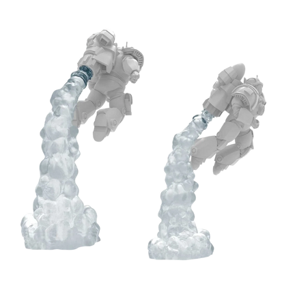 Green Stuff World Modular Clear Smoke Trails for Jump Packs - Wargaming