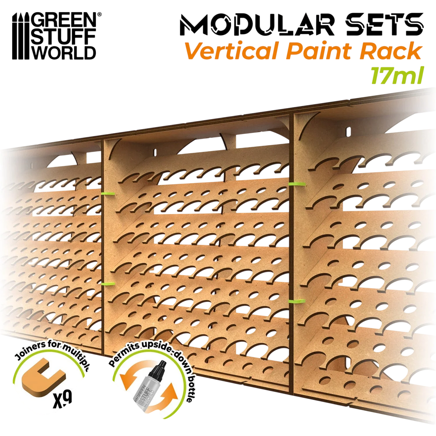 Green Stuff World Modular Paint Rack - VERTICAL 17ml