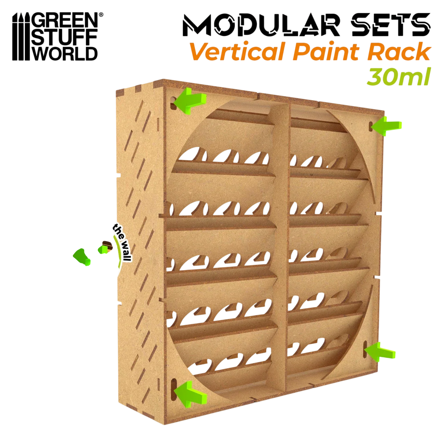 Green Stuff World Modular Paint Rack - VERTICAL 30ml