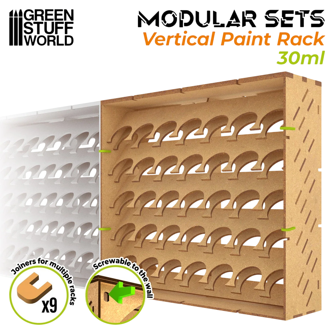 Green Stuff World Modular Paint Rack - VERTICAL 30ml