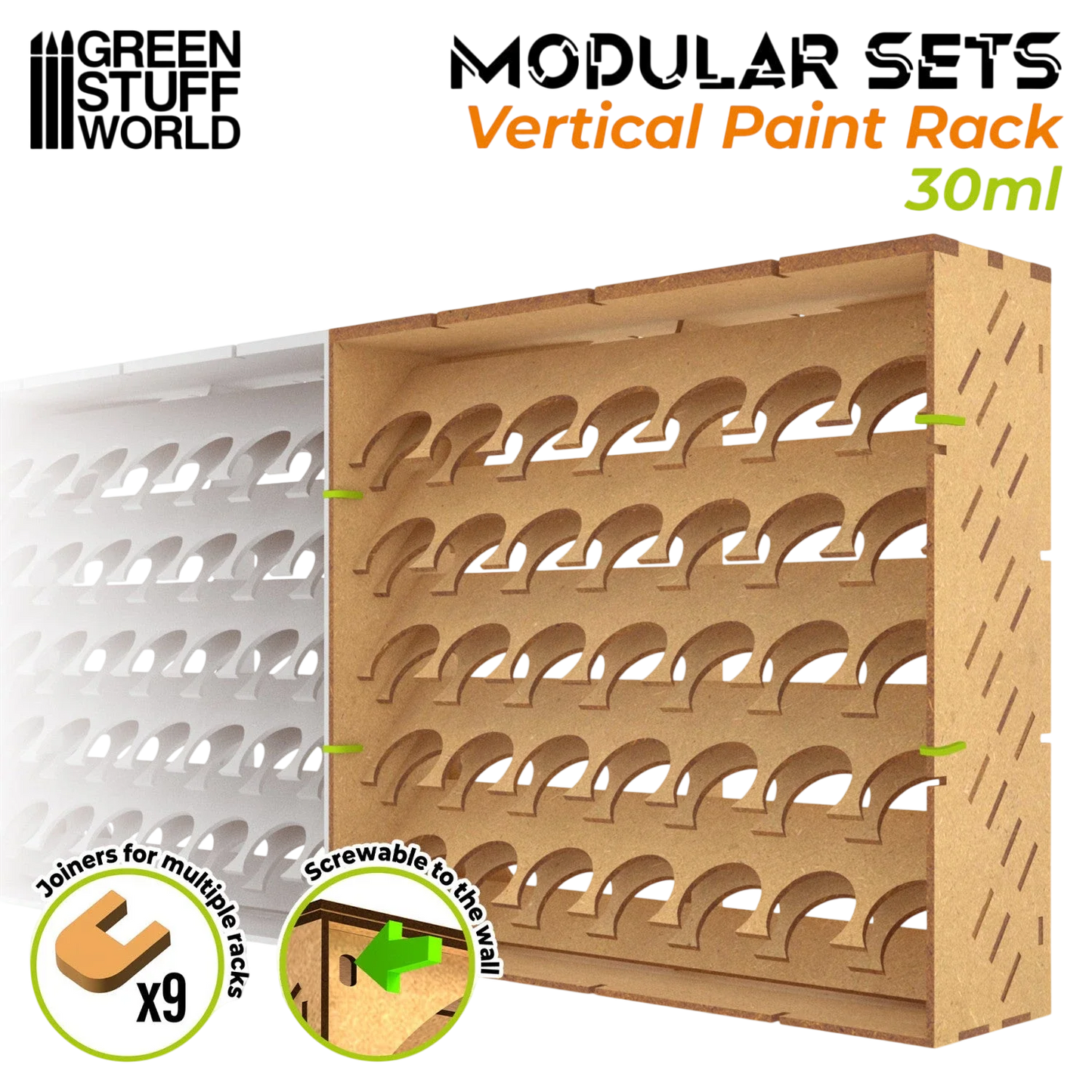 Green Stuff World Modular Paint Rack - VERTICAL 30ml