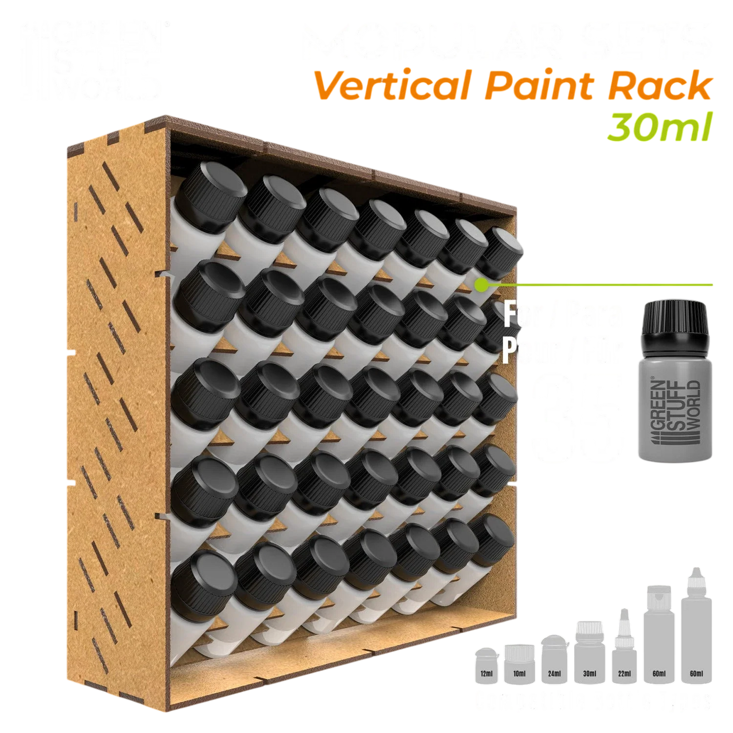 Green Stuff World Modular Paint Rack - VERTICAL 30ml