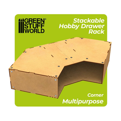 Green Stuff World Modular Stackable Hobby Corner Storage Unit - Empty