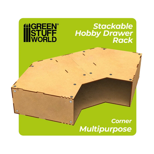Green Stuff World Modular Stackable Hobby Corner Storage Unit - Empty
