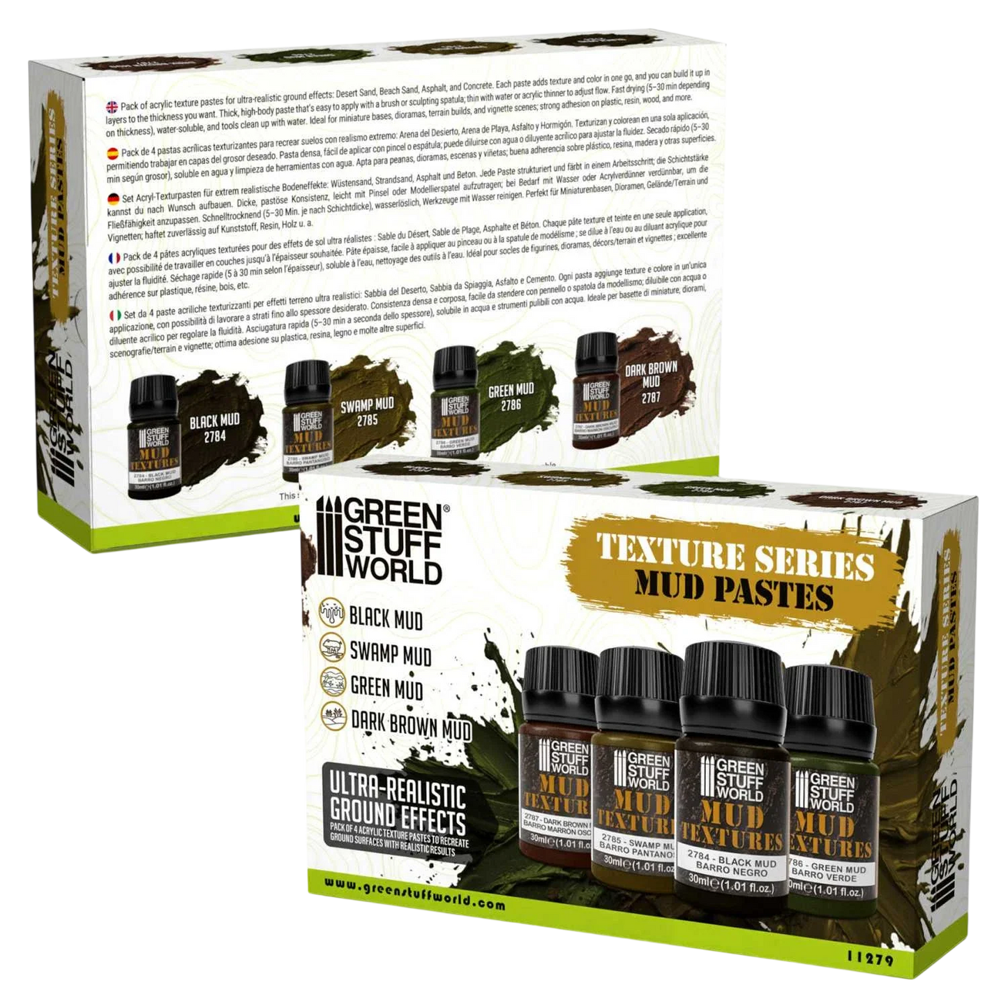 Green Stuff World Mud textures set 30ml for Modeling and Dioramas